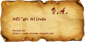 Végh Alinda névjegykártya